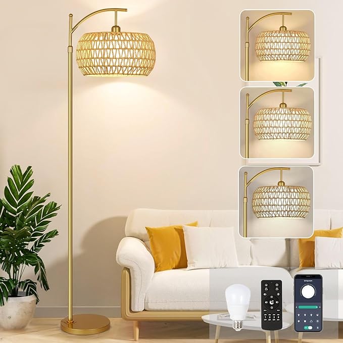 Gold Floor Lamp for Living Room