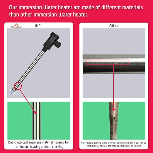1800W Immersion Electric Submersible Water Heater with Temp Control & GFCI – Portable Heater for Hot Tub, Swimming Pool, Above-Ground Pool, Inflatable Pool, Baptistry, baptismal Pool & spa