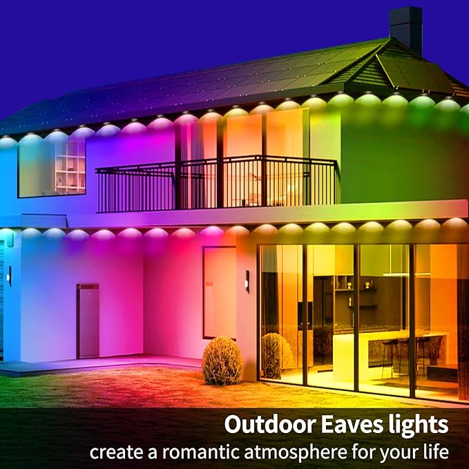 150ft permanent outdoor light, RGB outdoor eave lights