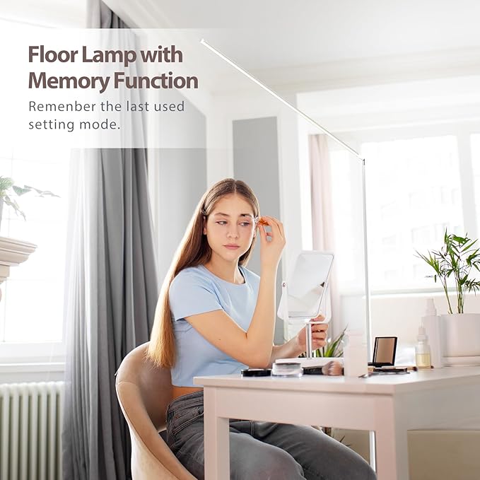 LED Reading Floor Lamp, Eye-Caring Bright Floor Reading Light