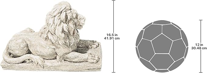Design Toscano Lyndhurst Manor Lion Sentinel Statue: Set of Two