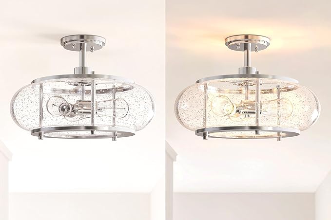 Elisha 3-Light Semi Flush Mount Ceiling Light