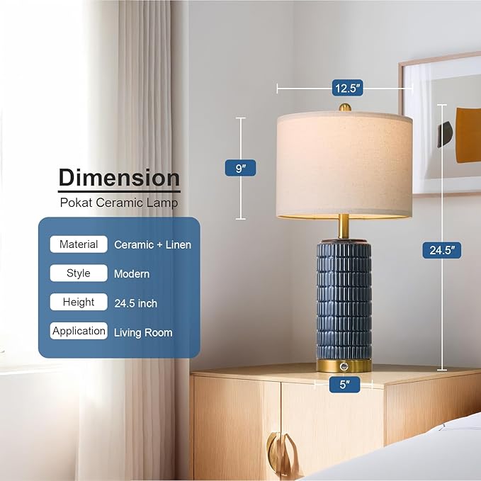 PoKat Touch Bedside Table Lamps
