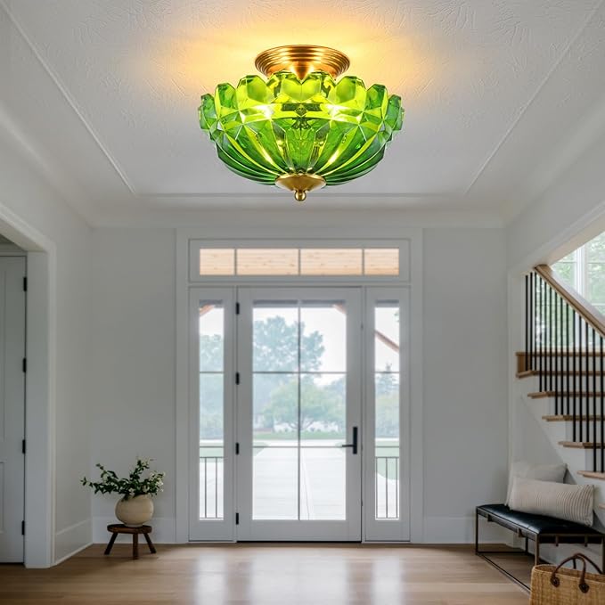 Semi Flush Mount Ceiling Light, 3-Light Kitchen Ceiling Lighting Fixtures
