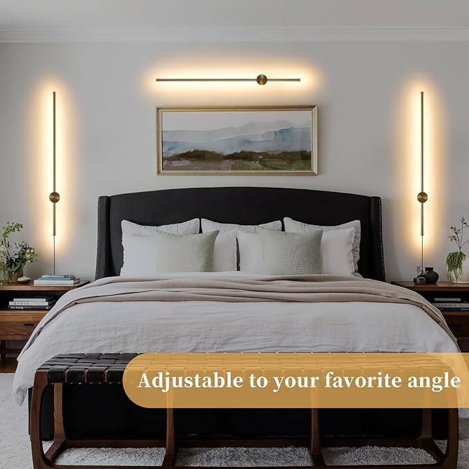 Dimmable Plug in Wall Sconce Set of 2, Adjustable Color Temperature Brightness