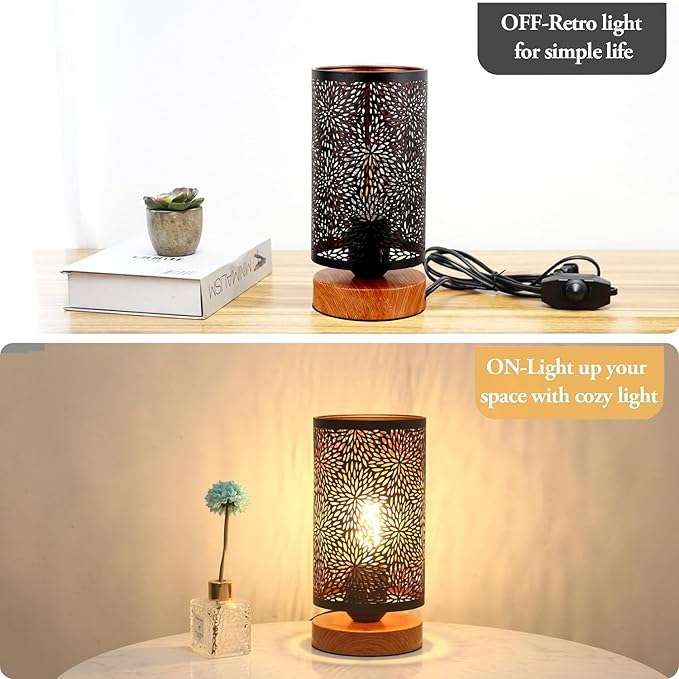 Small Industrial Table Lamps Dimmable, Bedside Lamps