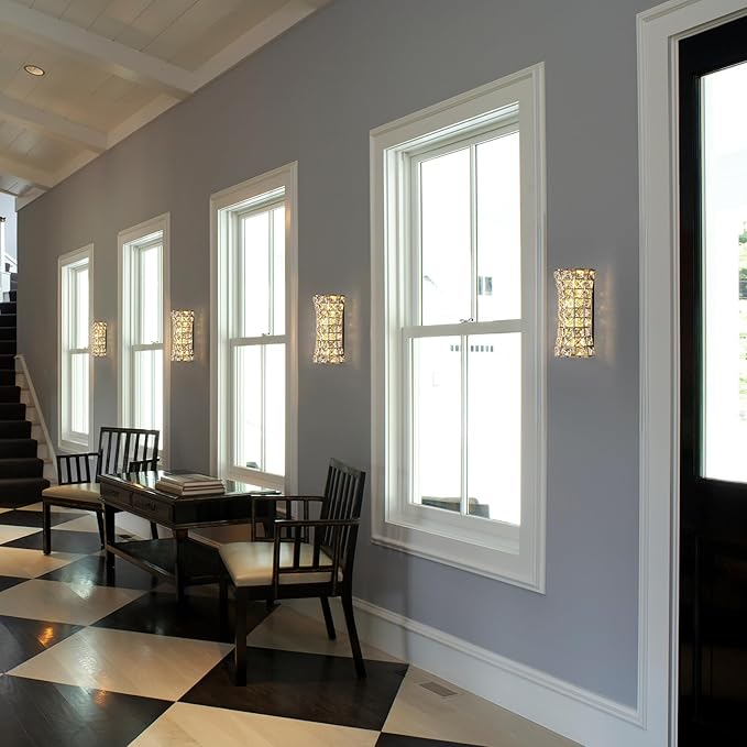Crystal Wall Light Fixtures, Modern Chrome Wall Lamp