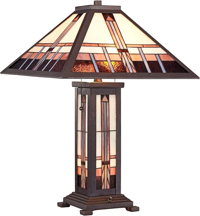 Robert Louis Tiffany Alfred Mission Tiffany Style Table Lamp