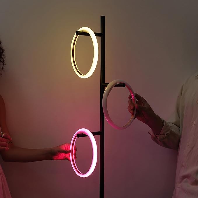 Brightech Saturn Modern Color Changing Floor Lamp