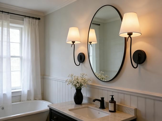 PERMO Matte Black Wall Sconce