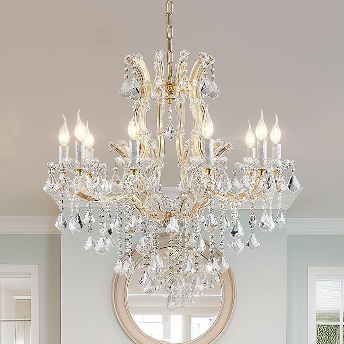 Modern Gold Crystal Chandelier Lighting