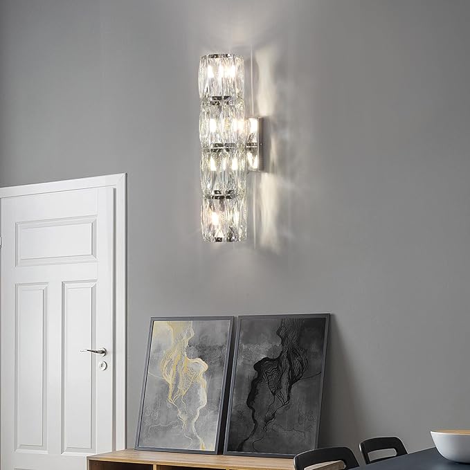 Crystal Wall Sconces Indoor, Modern Sconces Wall Lighting Fixtures Indoor