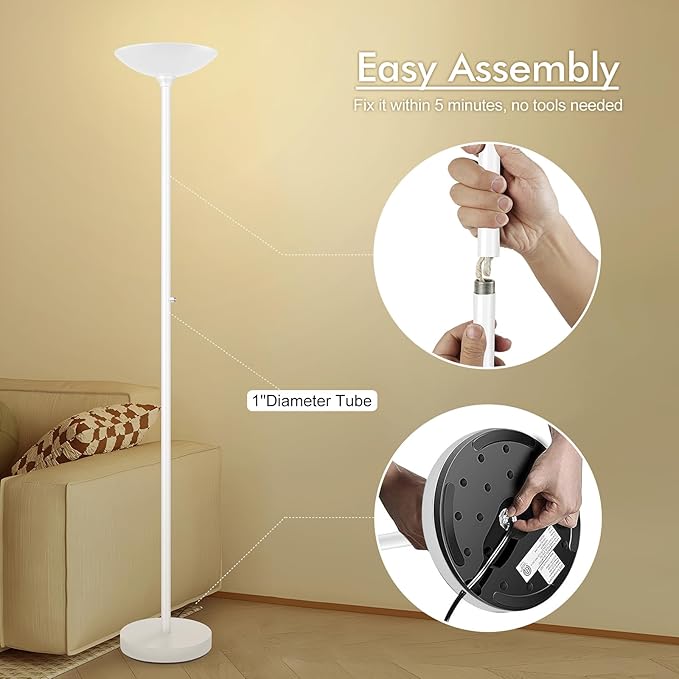 30W Torchiere Floor Lamp