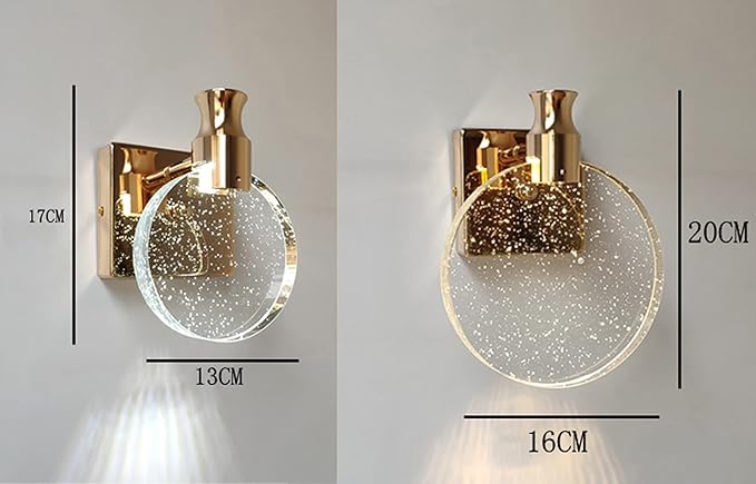 Aomesinc Crystal Wall Sconce Nordic Style LED Wall Lamps Simple Creative Lights