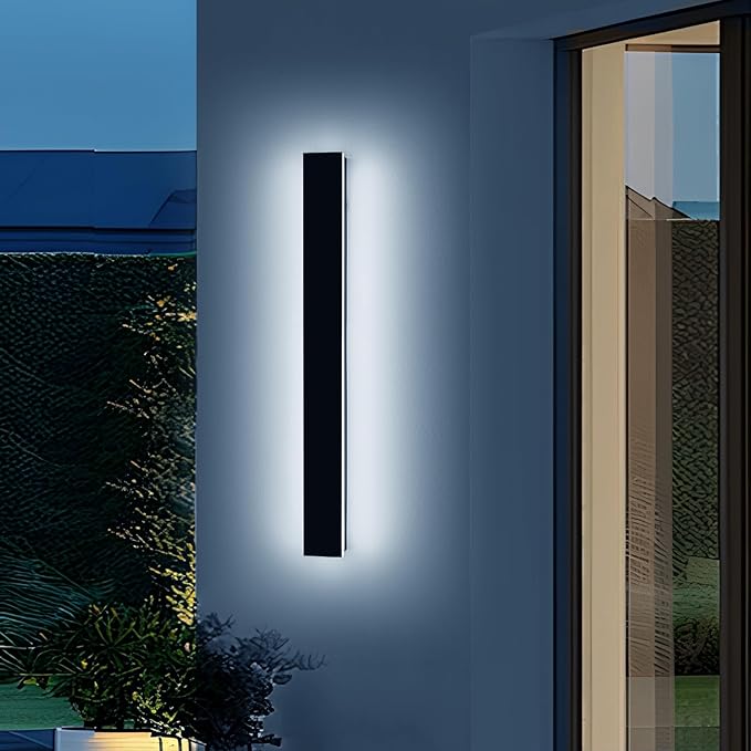 47inch Modern Outdoor Wall Light, LED 3000K-6000K Dimmable Long Exterior