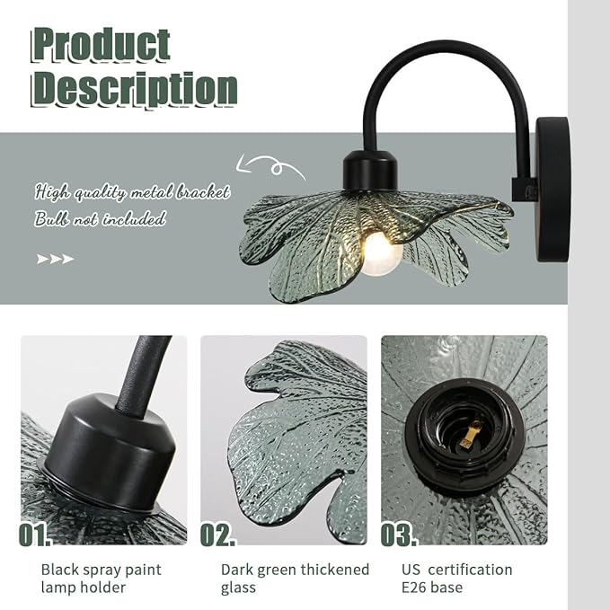 Black Bathroom Vanity Light Vintage Wall Sconce Black Wall Lamp Sconces Wall