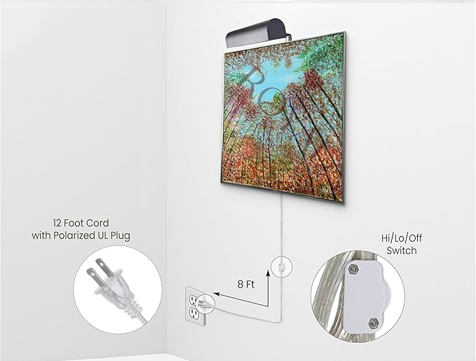 Royal Designs, Inc. Plug-in Picture Light, Gallery Lighting, 12 ft Cord