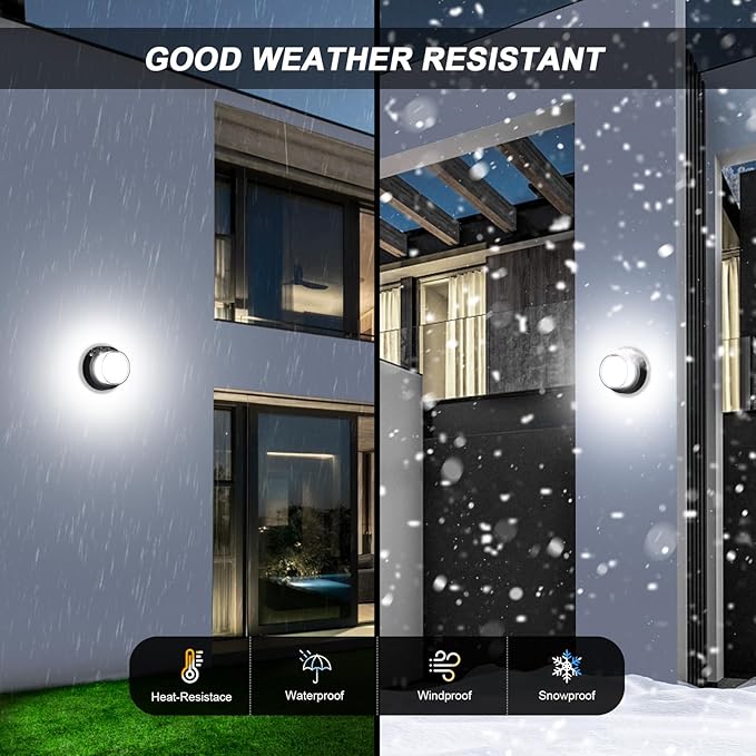 Outdoor LED Ceiling Flood Lights, Waterproof Modern Exterior Wall Light