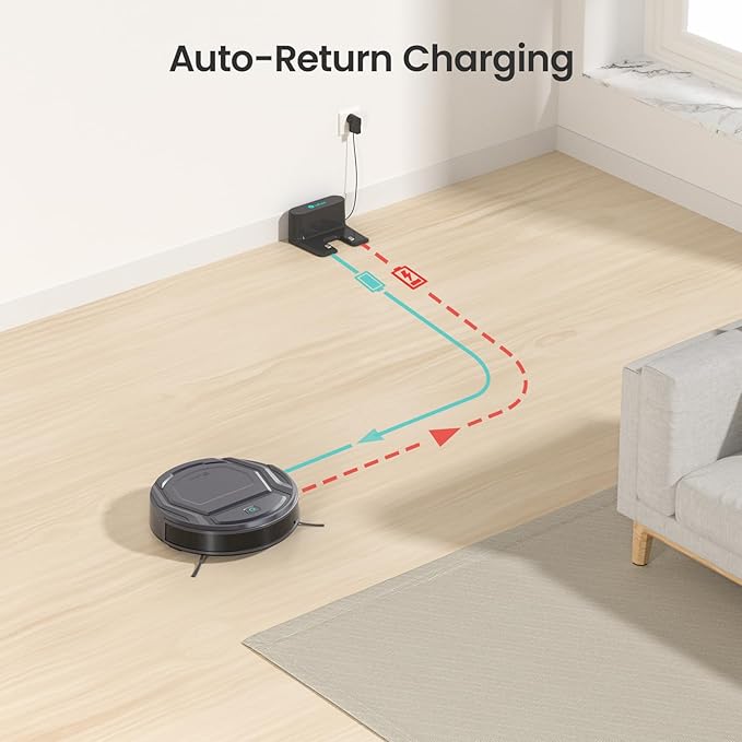 Lefant Robot Vacuums, 2200Pa Suction, 120 Min Runtime, WiFi/App/Alexa Control, Anti-Collision/Drop Sensor, Self-Charging Robotic Vacuum Cleaner, Slim, Q
