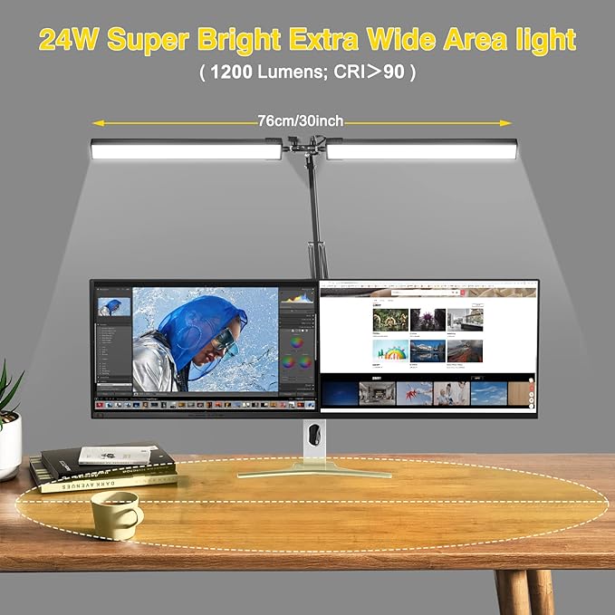 2-in-1 LED Double Head Desk Lamps