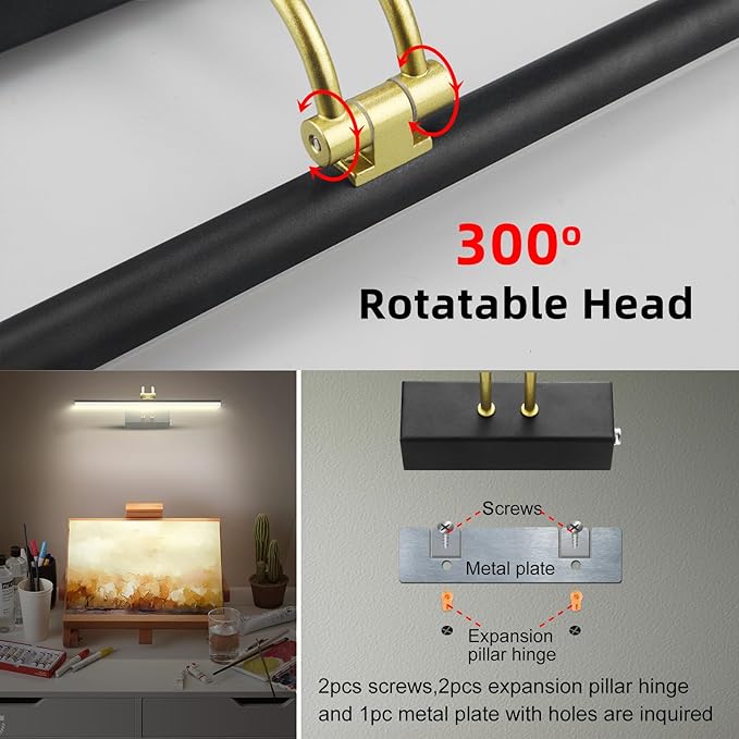 Picture Light, Picture Lights for Wall Cordless, Battery Wall Lights for