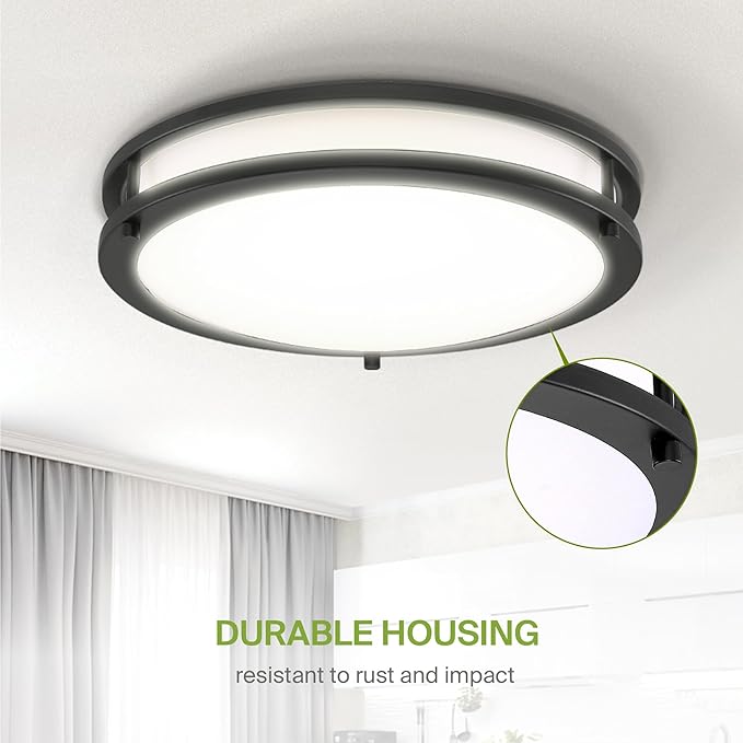 ASD LED 14" Round Flush Mount Lighting, Close to Ceiling Light Fixture | 3CCT