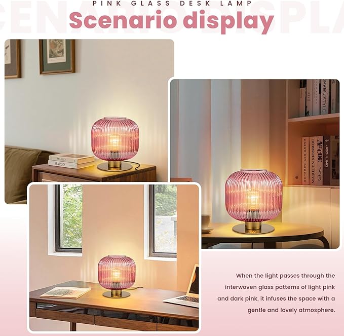 Small Bedside Table Lamp, Modern Bedroom Nightstand Lamp Living Room Side Table