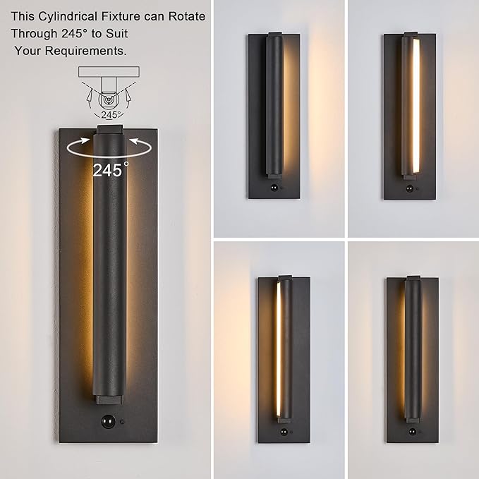 Modern PIR Motion Sensor Outdoor LED Wall Light,