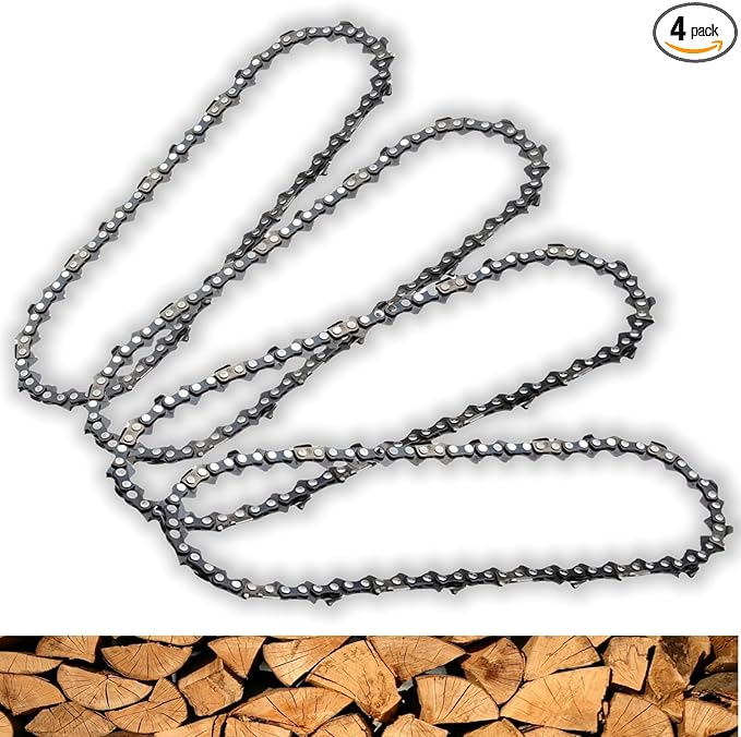 (4PK) 8 Inch Pole Saw Chain Fits for Dewalt DCPS620B DCPS620M1 Chainsaw, 8" Chainsaw Chain Replacement Compatible with Dewalt DCCS623B DCCS623L1 - R34