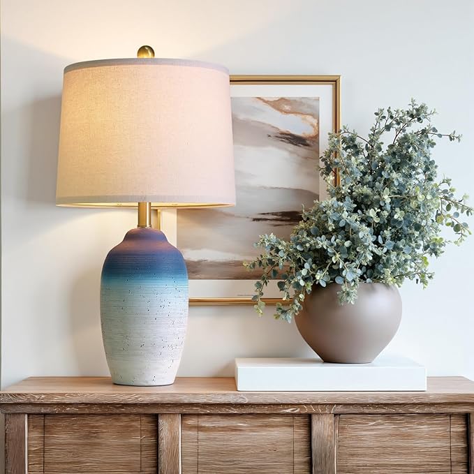 24.5" Vintage Ceramic Table Lamp