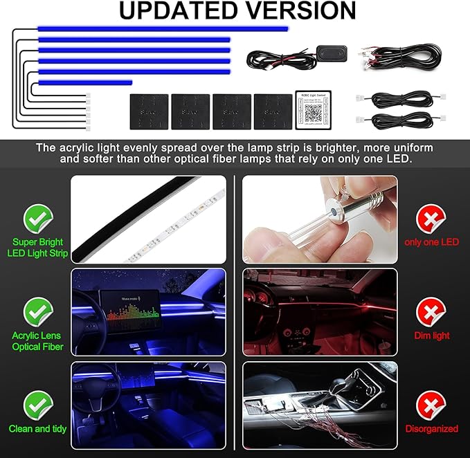 Acrylic Interior Car LED Strip Light