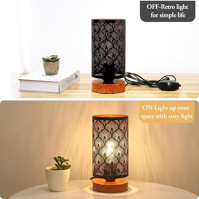 Small Industrial Table Lamps Dimmable, Bedside Lamps