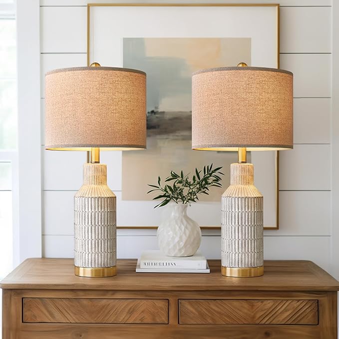 25" Modern Ceramic Lamps Single Table Lamp