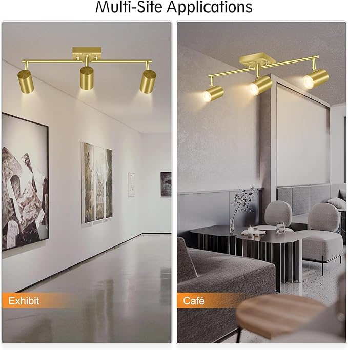 BoostArea 3 Light Track Lighting Fixtures Ceiling, LED Track Lighting Kit