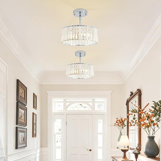 3-Light Modern Crystal Chandelier
