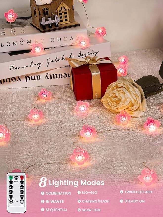 Cherry Blossom Flower String Lights