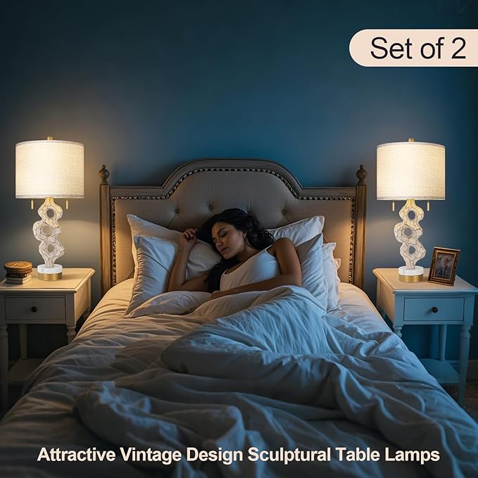 Scenekoy Sculptural Table Lamp Set of 2