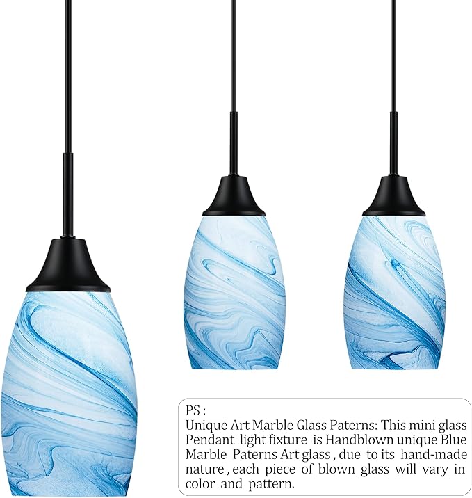 Mini Glass Pendant Light 4.72"