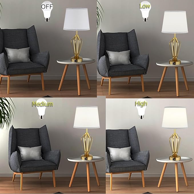 Touch Table Lamps Set of 2, nightstand lamp
