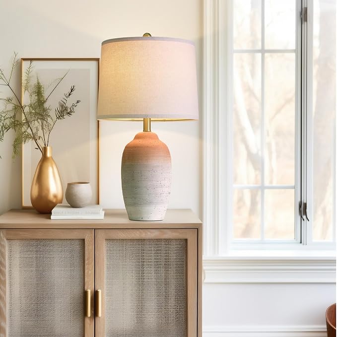 24.5" Vintage Ceramic Table Lamp