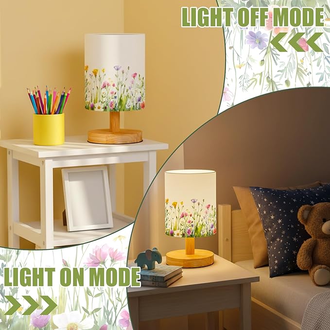 VIHOSE Wild Flower Kids Table Lamp