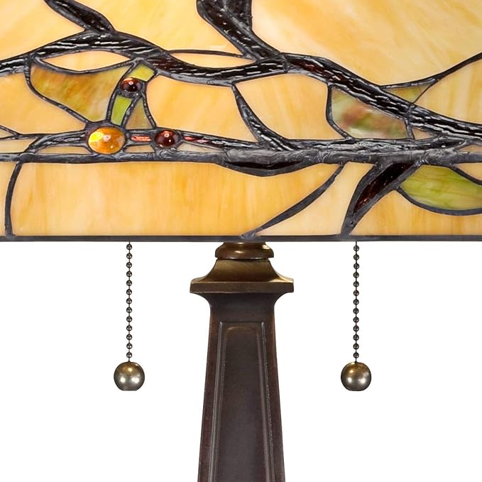 Robert Louis Tiffany Budding Branch Mission Tiffany Style Table Lamp 24" High