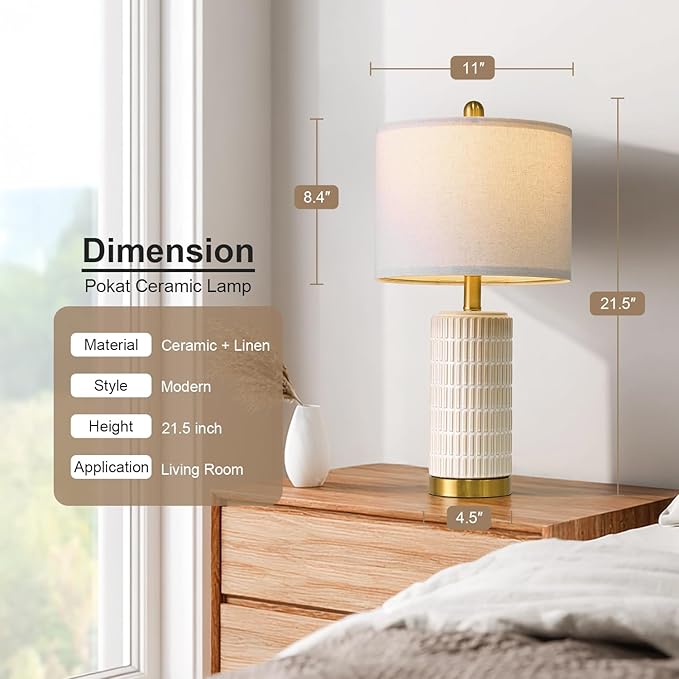 PoKat Small Bedside Table Lamps