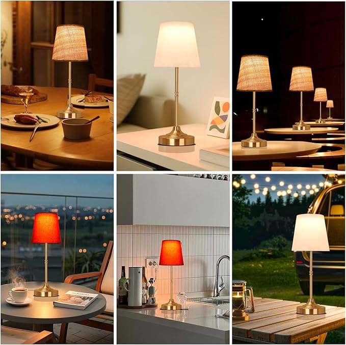 Portable Cordless Table Lamp 5200mAh Rechargeable Battery Powered Lighting