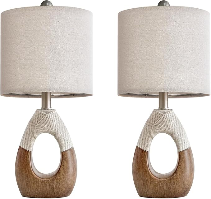 OYEARS Boho Table Lamps Bedroom Living Room Set 2, Suitable