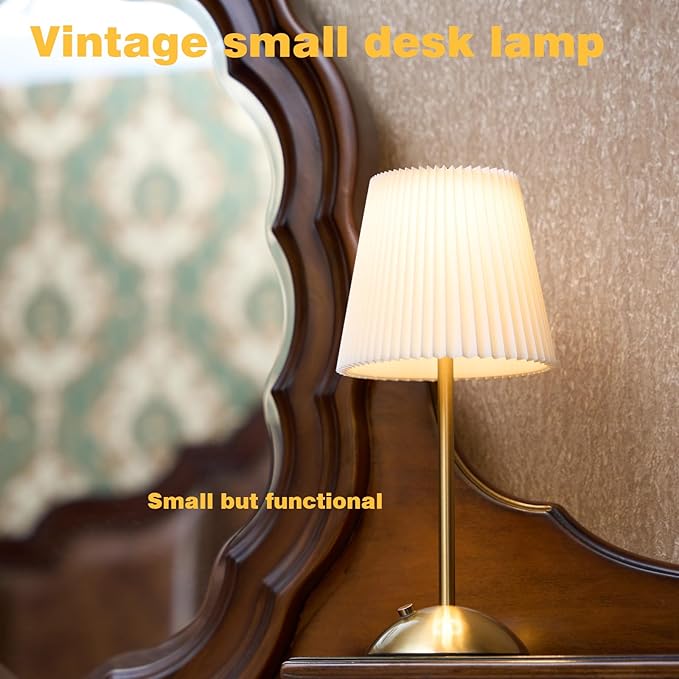 2-Pack Cordless Rechargeable Table Lamp 3-Color Dimmable Touch Control
