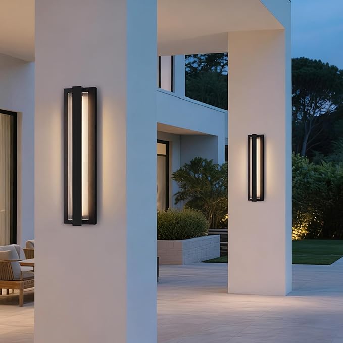 LamQee 23.6" Aluminum Long Outdoor Modern LED Wall Lights