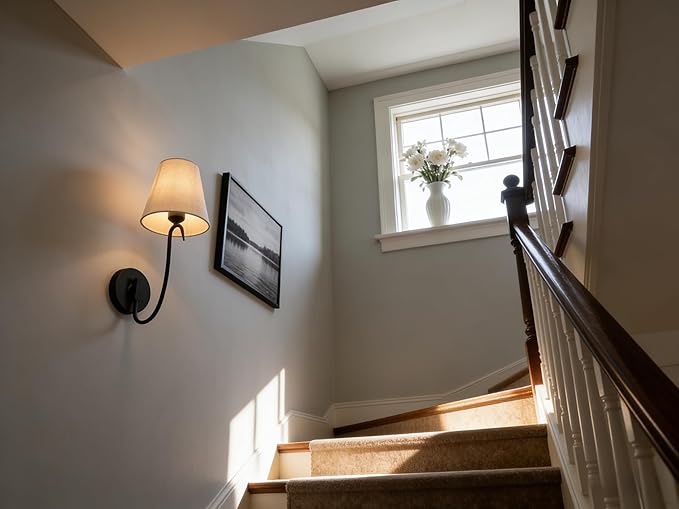 PERMO Matte Black Wall Sconce