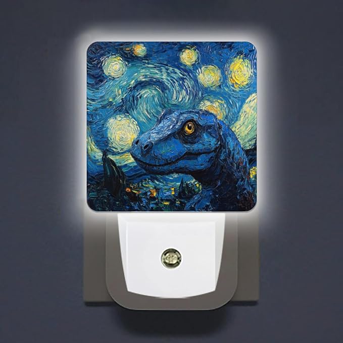 Lights by Night Decorative LED Night Light, Starry Night Funny Dinosaur Night