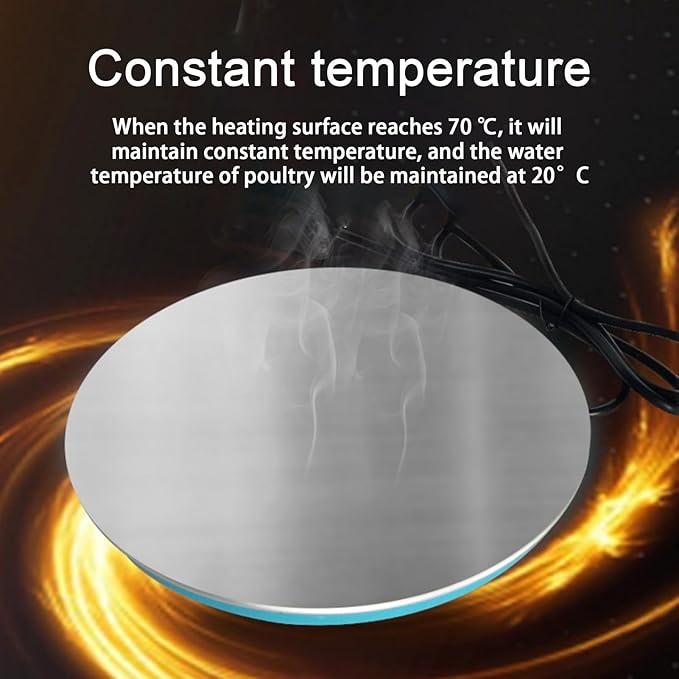Bird Water Warming Stand - Heated Fowl Hydrator Pplatform, Temperature Regulated Ice Prevention Pad, Safe Power Cord Design, Seasonal Frost Defense Aid | for Backyard Hen House Barn